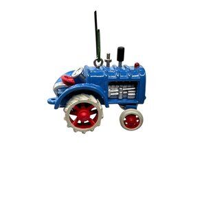 Hallmark Ornament Antique Tractors Series 1999 Miniature Blue Red Barn QXM4567